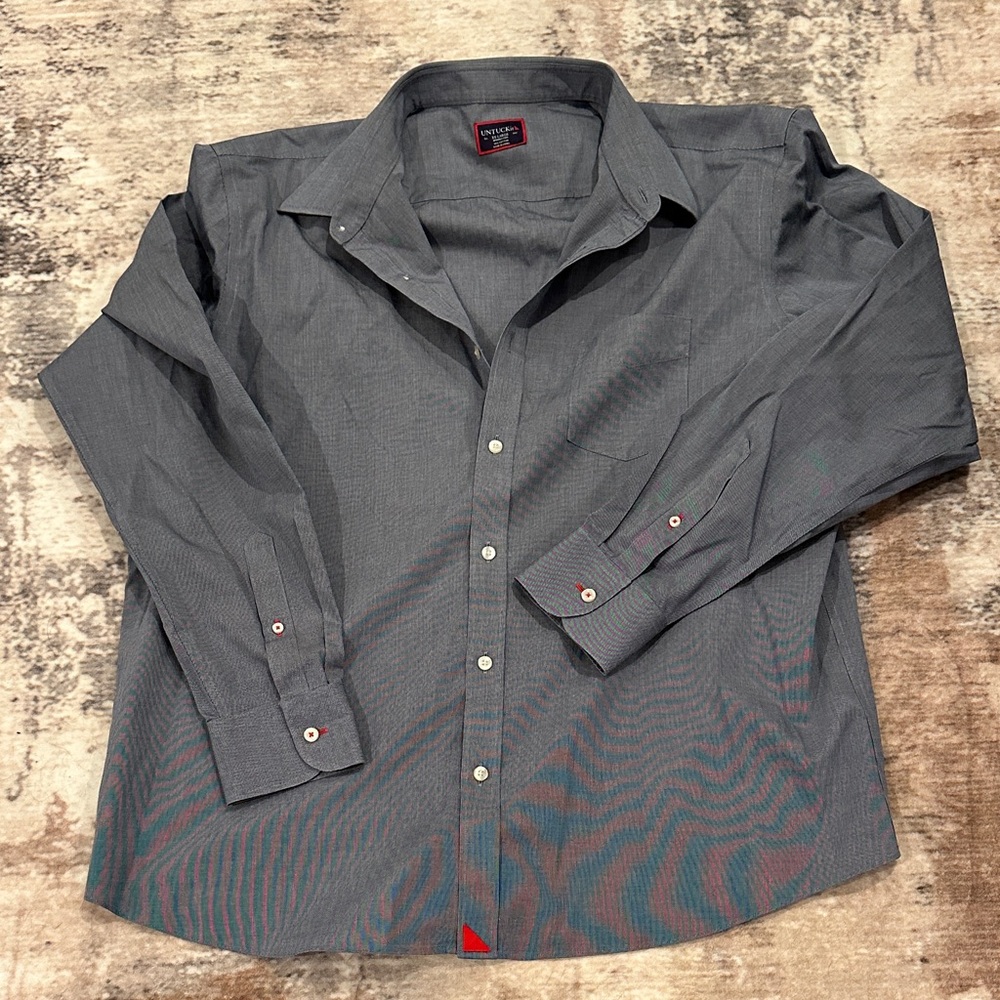 Untuckit Men's Blue Casual Button Down Shirt